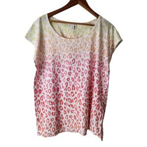 Tribal Jeans Woman's Large Sleeveless Top Animal Print New Without Tags